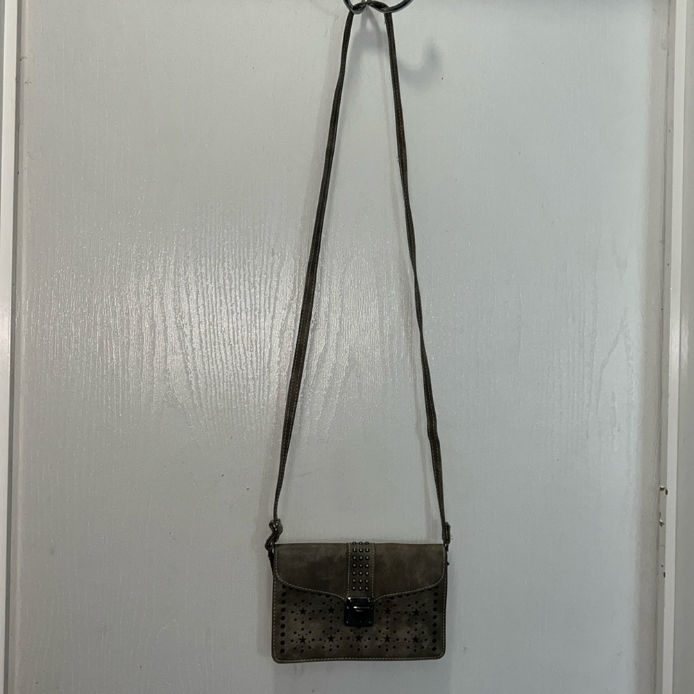 Studded Olive Green Crossbody Bag
